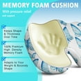 thumbnail image 5 of Premium Butterfly Pattern Memory Foam Seat Cushion Ergonomic Chair Pad for Office Chair, Car, Airplane & Bleachers Sciatica, Tailbone Hip & Back Pain Relief - Chair Cushion for Long Office Workers., 5 of 5