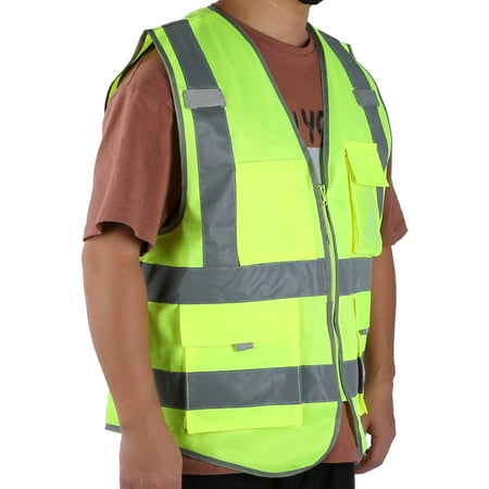 

Construction Waistcoat High Visibility Traffic Vest Vest Breathable For Truck Drivers Fluorescent Green