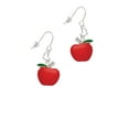 thumbnail image 2 of Silvertone Large Red Apple Heart French Earrings, 2 of 4