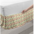 thumbnail image 2 of Abstract Bed Skirt, Colorful Cherries Pattern Fruity Layout Ornate Repeated and Simplistic, Elastic Bedskirt Dust Ruffle Wrap Around for Bedding Decor, 4 Sizes, Multicolor, by Ambesonne, 2 of 2