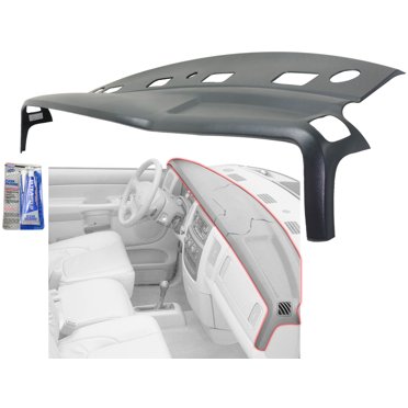 Molded Dash Cover Overlay Cap For Dodge Ram 1500/2500/3500 (2002-2005) - Yellowspeed Black Plastic