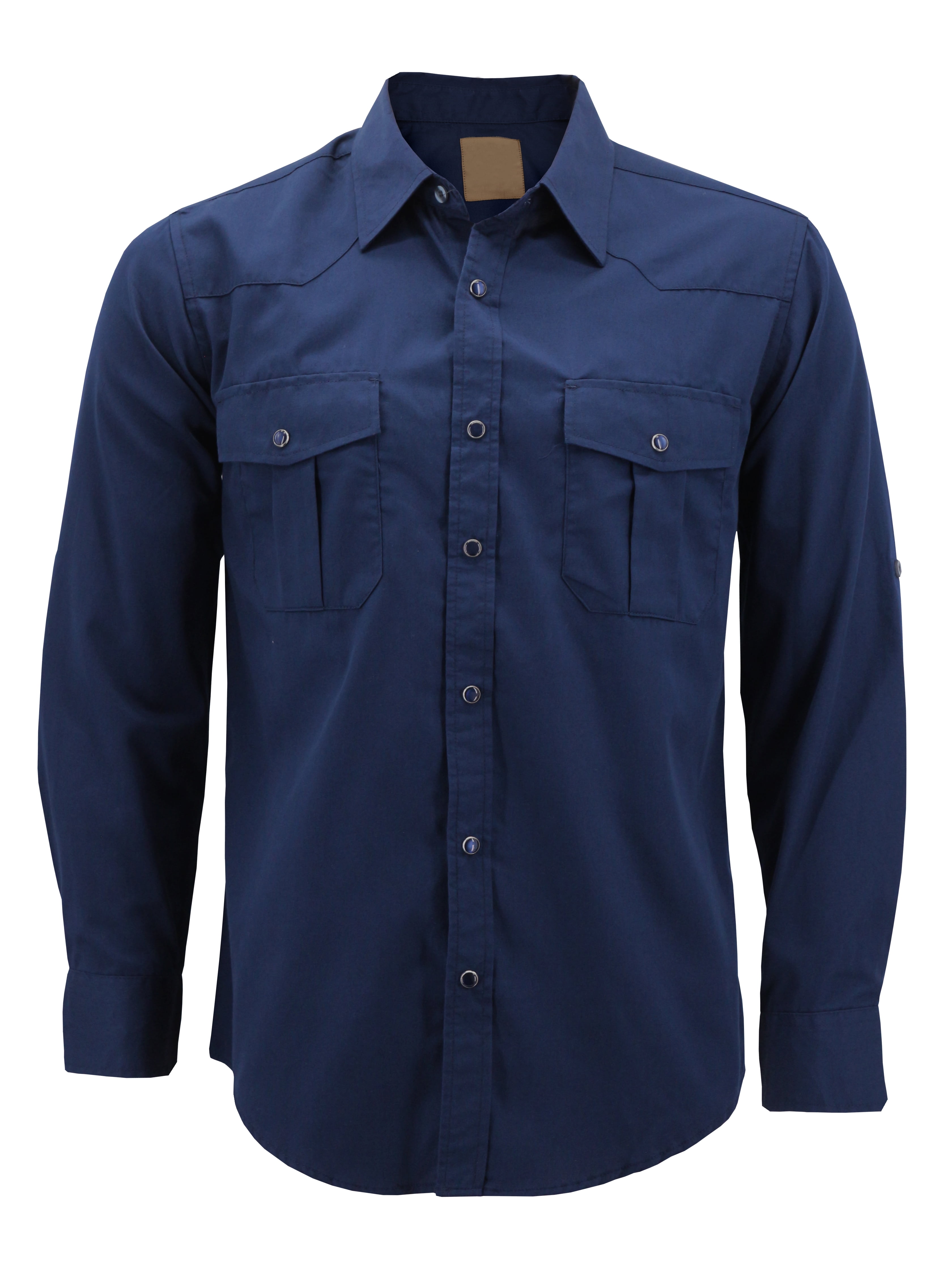 NAVY BLUE Button Down Long Sleeve Shirt~BIG Men's Size 3XL~New w/tags 