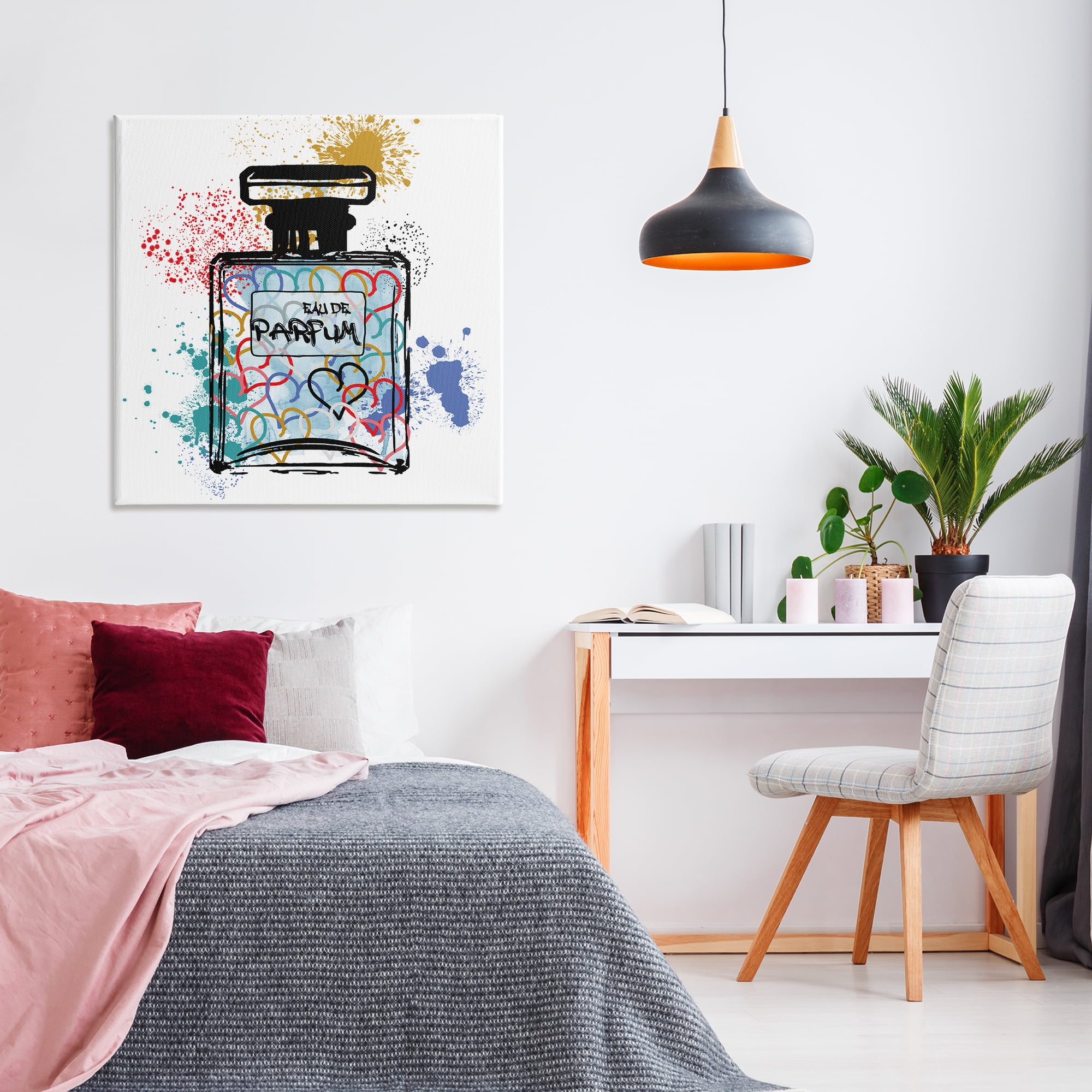 Stupell Industries Urban Patterned Perfume Fashion Painting Wrapped Canvas Art Print Wall Art, 36 x 36