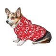 thumbnail image 7 of Fotbe Christmas Hohoho Print Small Dog Sweater Hoodies Pet Grey Hooded Soft Fleece Sweatshirts with Pocket Fall Winter Puppy Cat Sweaters Warm Clothes-Large, 7 of 7