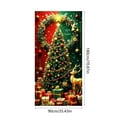 thumbnail image 3 of Christmas Door Cover Decorations with Santa Claus Snowman Reindeer Patterns for Holiday Party Indoor Outdoor Home Doorway Wall Festive Seasonal Décor, 3 of 6