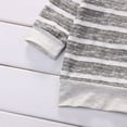 thumbnail image 4 of Franhais Baby 3PCS Outfit Set, Long Sleeve Wide Striped Round Neck Top, Long Drawing Straps Elastic Band Pant, Beanie Hat Set, 4 of 9