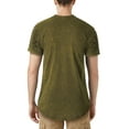 thumbnail image 2 of Hat and Beyond Men's Hipster Velour Round Hemline Ribbed Tee Shirt, 2 of 6