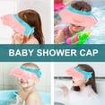 thumbnail image 3 of COOPHYA 1Pcs Pink Pig Shape Waterproof Ears Baby Shower Cap for Bathing Hair Washing, 3 of 4