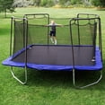 thumbnail image 3 of Skywalker Trampolines 15' x 15' Square Trampoline with Safety Enclosure Net - Blue Heavy-Duty Outdoor Trampoline for Kids & Adults, Rust-Resistant Steel Frame, 3 of 9