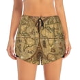 thumbnail image 4 of Lsque World Map1 Printed Women's Running Shorts with Liner Pockets,Elastic Quick Dry Workout Athletic Gym Yoga Shorts,Womens High Waist Shorts-Medium, 4 of 9