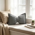 thumbnail image 6 of Bow Pillow, Comfortable Bow-Knot Throw Pillow / Seat Back Cushion, Boho Decorative Throw Pillows Chenille Textured Lumbar Pillows Large Bow Shaped Cushion for Bed Sofa Couch Living Room Bedroom Decor, 6 of 6