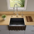 thumbnail image 6 of ALFI brand AB2418HS-BG 24" Black Gloss Reversible Smooth / Fluted Single Bowl Fireclay Farm Sink, 6 of 13