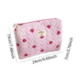 thumbnail image 2 of HUISZJ Make Up Bag Quilted Strawberry, Portable Make Up Bag, Zipper Cosmetic Pouch Exquisite Strawberry Design for Travel Makeup Work (M), 2 of 7