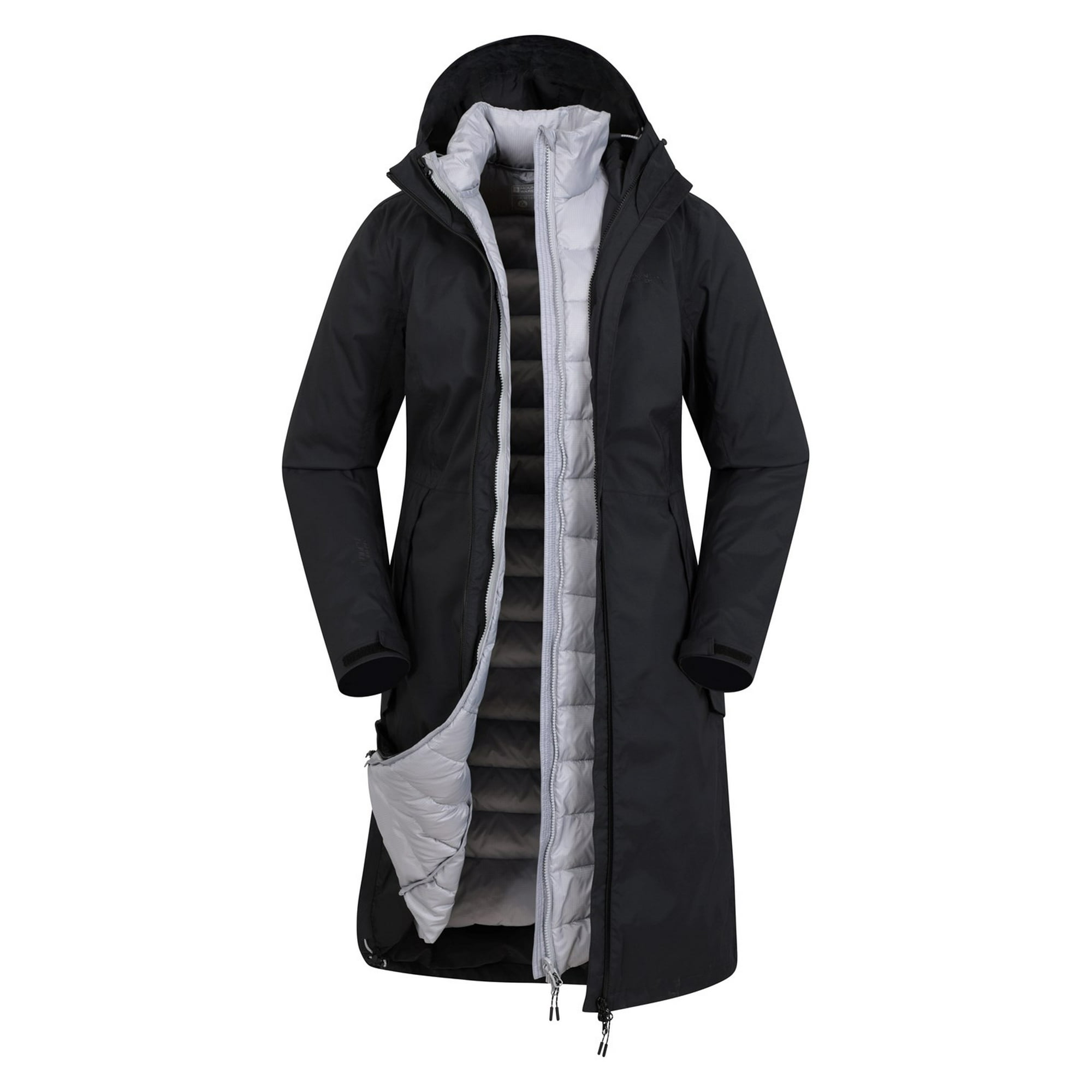 Mountain Warehouse Denali Extreme Women s 3 In 1 Jacket Ladies Waterproof Coat Black