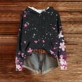 thumbnail image 4 of NJDVHB Womens Hooded Sweatshirts,Women Fall And Winter Solid Color Long Sleeve Warm Wool Pockets Drawstring Hooded Sweatshirt Top, 4 of 4