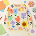 thumbnail image 2 of xaweyi Toddler Baby Girls Sweatshirts Crewneck Pullover Long Sleeve Shirts Tops Girl Fall Winter Clothes,Sizes 6-7 Years, 2 of 9