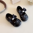 thumbnail image 3 of Pisos Negros con Zapatos de la Princesa de la Moda Bowknot de Suela Suave de las Niñas de Arco con Una Correa Ancha Zapatos para Niños, 3 of 7