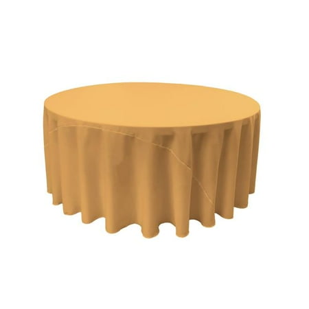 

TCpop132R-GoldP14 Polyester Poplin Tablecloth Gold - 132 in. Round