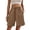Coffee, variant on Women's Casual Wide-Leg High-Waisted Slimming Lightweight Drawstring Shorts