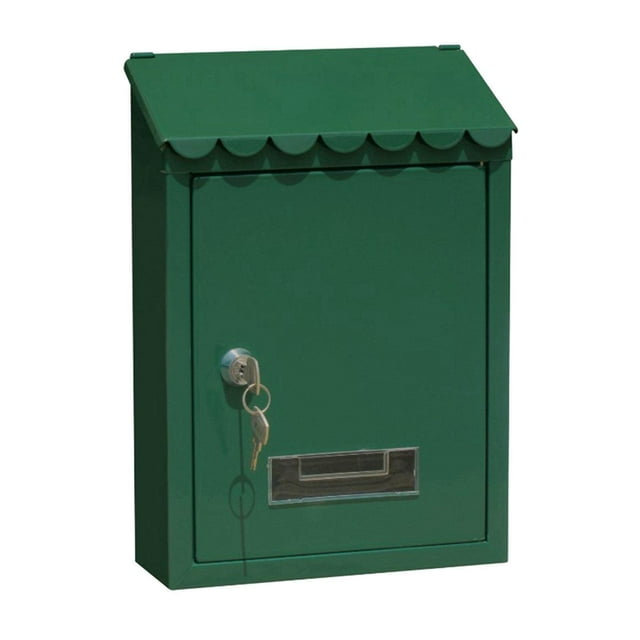 thinsony Rust-proof Mailbox 22x6.5x30cm Wall Mounted Mail Box Secure Case Green