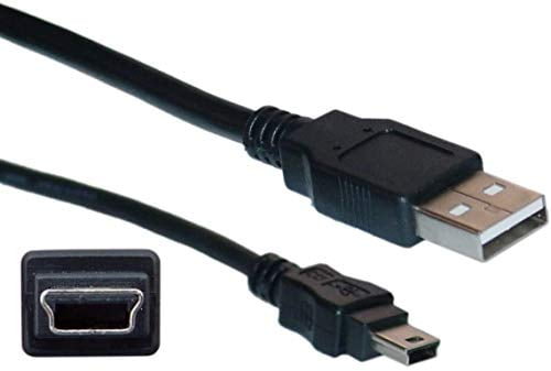 with Ferrite Core ABLEGRID 3.3FT Black USB PC Data Cable SYNC Cord Lead for Polaroid Camera i531 T1255 T835 T833 A600