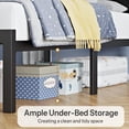 thumbnail image 5 of ChicZhiNest Queen Size Bed Frame with Storage Headboard and LED Light, Metal Platform Bed with Charging Station, Black, 5 of 8