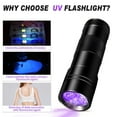 thumbnail image 5 of Lampe de Poche UV avec 12 LEDs 395 nm Noir-Pa, 5 of 5