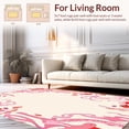 thumbnail image 2 of ODIKA 6'x9' Machine Washable Non-Slip Area Rug, Botanical Whimsy with Delicate Petal Motifs and Dreamy Watercolor Swirls High Traffic Rug, Pink, 393675, 2 of 7