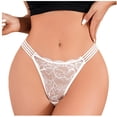 thumbnail image 1 of Gibobby Ropa Interior dama Tanga francesa para mujer, encaje sexy, transparente, cintura , bragas de malla para chica caliente(Blanco， S), 1 of 5