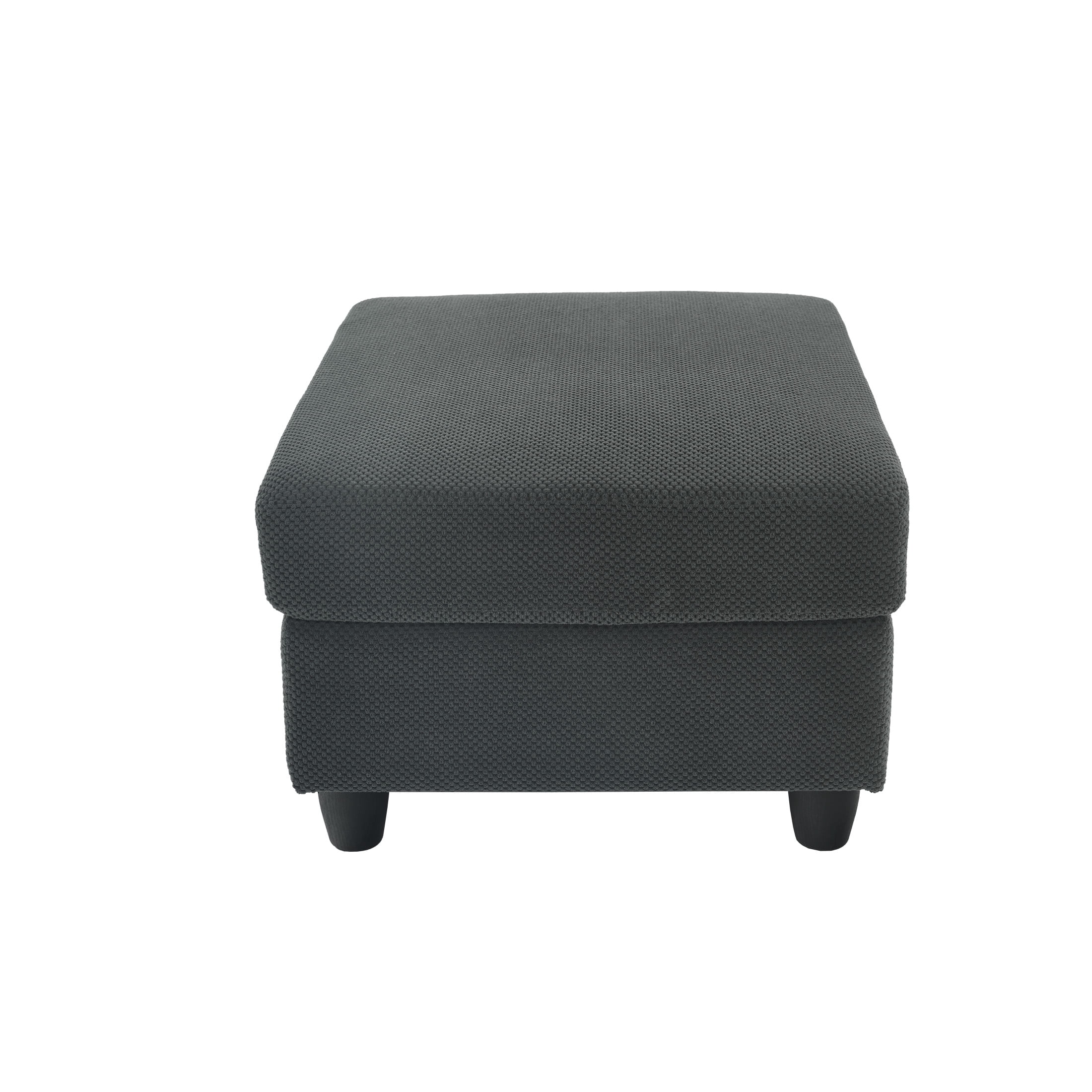 GDF Studio Abriel Accent Chair with Storage Ottoman, USB Ports & Cup Holders, Versatile Chaise Lounge, Dark Gray