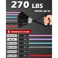 thumbnail image 7 of Zacro Resistance Bands Set, 270 lbs Heavy Exercise Resistance Bands with Handles Door Anchor for Muscle Training Stretching Workout Bands for Home Gym, 7 of 7