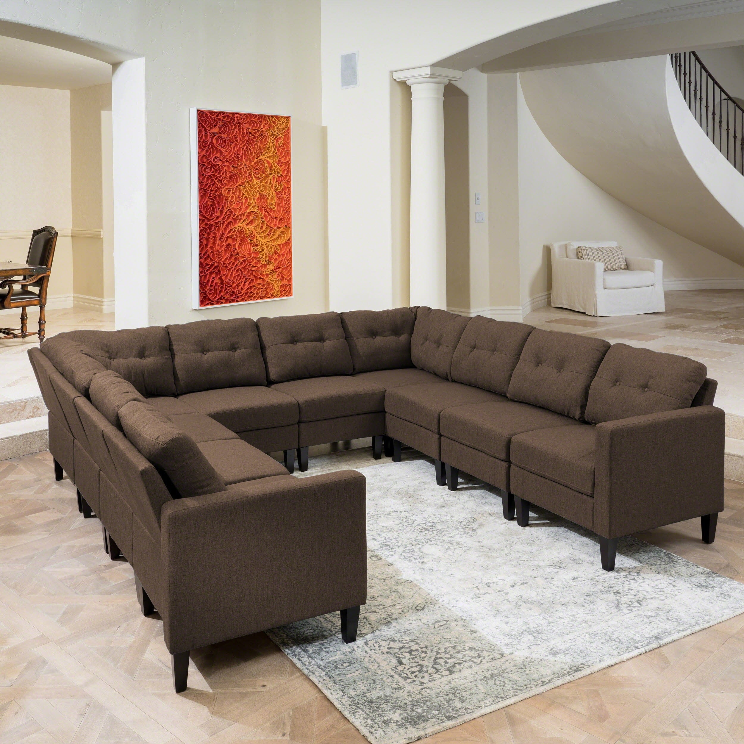 Christopher Knight Home Emmie Mid Century Modern 10 Piece U Shaped Emmie Mid Century Modern 10 Piece