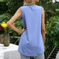 thumbnail image 5 of gakvbuo Plus Size Summer Tank Tops For Women 2023 Trendy Women's Fashion Underwaist Retro V-Neck Solid Loose Tops Blouse Omfortable, 5 of 5