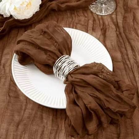 50 Pack Ivory White Cheesecloth Napkins Fall Thanksgiving Cloth Napkins Set of 50 White Dinner Table Napkins Bulk 21x21 Inches for Thanksgiving Wedding Bridal Shower Baby Shower Xmas Party