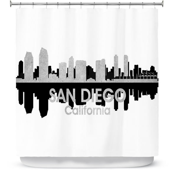Shower Curtains 70" x 73" from DiaNoche Designs by Angelina Vick - City IV San Diego California