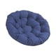 thumbnail image 1 of Cojín de asiento acolchado redondo de 50 cm, cojín de silla con forma de huevo, cojín de silla colgante, Azul oscuro, 1 of 9