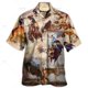 thumbnail image 3 of Camisa con estampado de vaquero occidental para hombre, blusa de manga corta con estampado de caballo en 3D, ropa masculina de gran tamaño estilo vintage, blusa informal y cómoda con cuello, 3 of 5