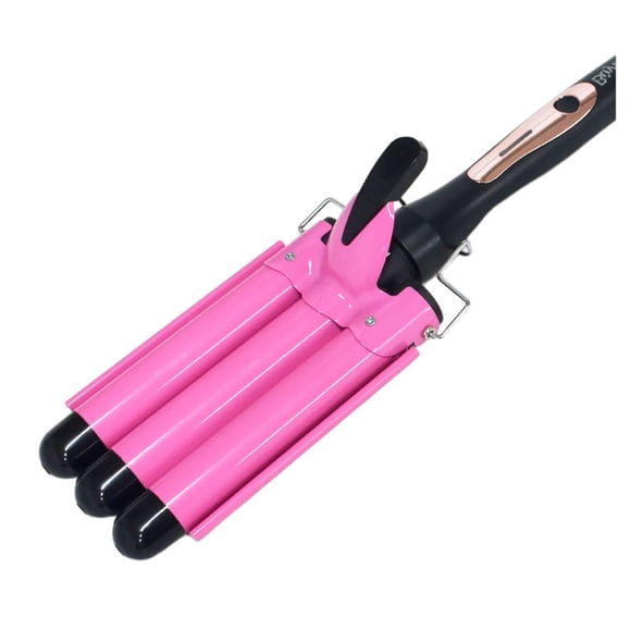 Rizador para cabello de cerámica con 3 barriles