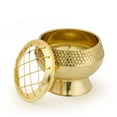 thumbnail image 3 of Burner - Embossed Brass Burner, Medium Base, Net Top 2.25"Hx2.5"D, 3 of 5