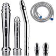 thumbnail image 1 of Enema Shower Kit with 3 Shower Heads & 150cm Silver Hose for Men - 3 Piece Bathroom Set, 1 of 5