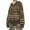 Brown, variant on Women Zip Up Drawstring Hoodie Casual Striped Long Sleeve Sweatshirt Jacket Autumn Streetwear