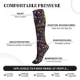 thumbnail image 3 of Lsque Colorful Mexican Pattern Sport Compression Socks for Men & Women 15-20 mmHg Knee High Nurse Pregnant Running Medical and Travel Athletic, 3 of 6