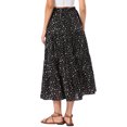 thumbnail image 3 of INSPIRE CHIC Flowy Maxi Skirt for Women Summer Elastic High Waisted Casual A-Line Long Skirts M Black, 3 of 6