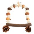 thumbnail image 3 of Parrots Swing Toys, Pet Bird Swing Intellectual Development Pine Cones Easy To Install Logs Wooden  For Parakeet L, 3 of 8