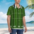 thumbnail image 2 of Salouo American Football Field for Hawaiian Shirt for Men,Summer Beach Casual Short Sleeve Button Down Shirts Men's Regular-Fit Short-Sleeve Print Shirt -Small, 2 of 6