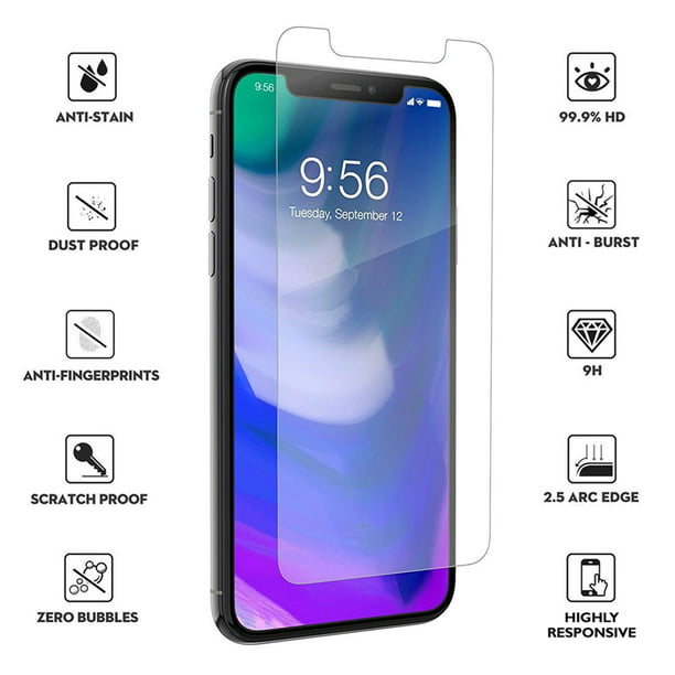 Proberen levering aan huis knal For Apple iPhone XS Max Front and Back Coverage Tempered Glass Screen  Protector - - Walmart.com