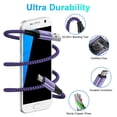 thumbnail image 4 of Charging Block, 2 Pack Wall Charger Adapter with 6FT Micro USB Charging Cable, Android Charger Block USB Brick Cube Charger Station Power Base USB Micro Cable Compatible for Samsung Android, Purple, 4 of 7