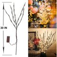 thumbnail image 3 of RV Paquete de 5 luces LED de rama de 73cm, 20 bombillas, funciona con pilas, ramita de sauce, rama iluminada, luces decorativas, árbol Artificial, luz DIY BRILLAR Rojo Verde, 3 of 5