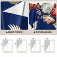 thumbnail image 5 of Blue Crane Swag Valances for Windows, Kitchen Window Curtains Over Sink, Vintage Red Teal Spring Floral Botanical Window Treatment Curtains for Living Room/Bedroom Curtains 2 Panel Sets 36"x45", 5 of 8