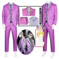 thumbnail image 2 of Jojo Kira Yoshikage Cosplay disfraz de Anime aventura Yoshikage Kira Traje púrpura Cosplay uniforme disfraz peluca trajes, 2 of 5